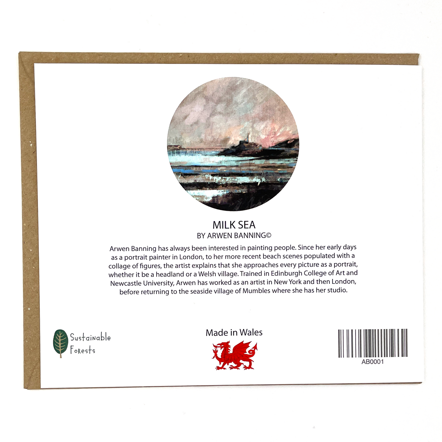 'Milk Sea Mumbles' Greetings Card