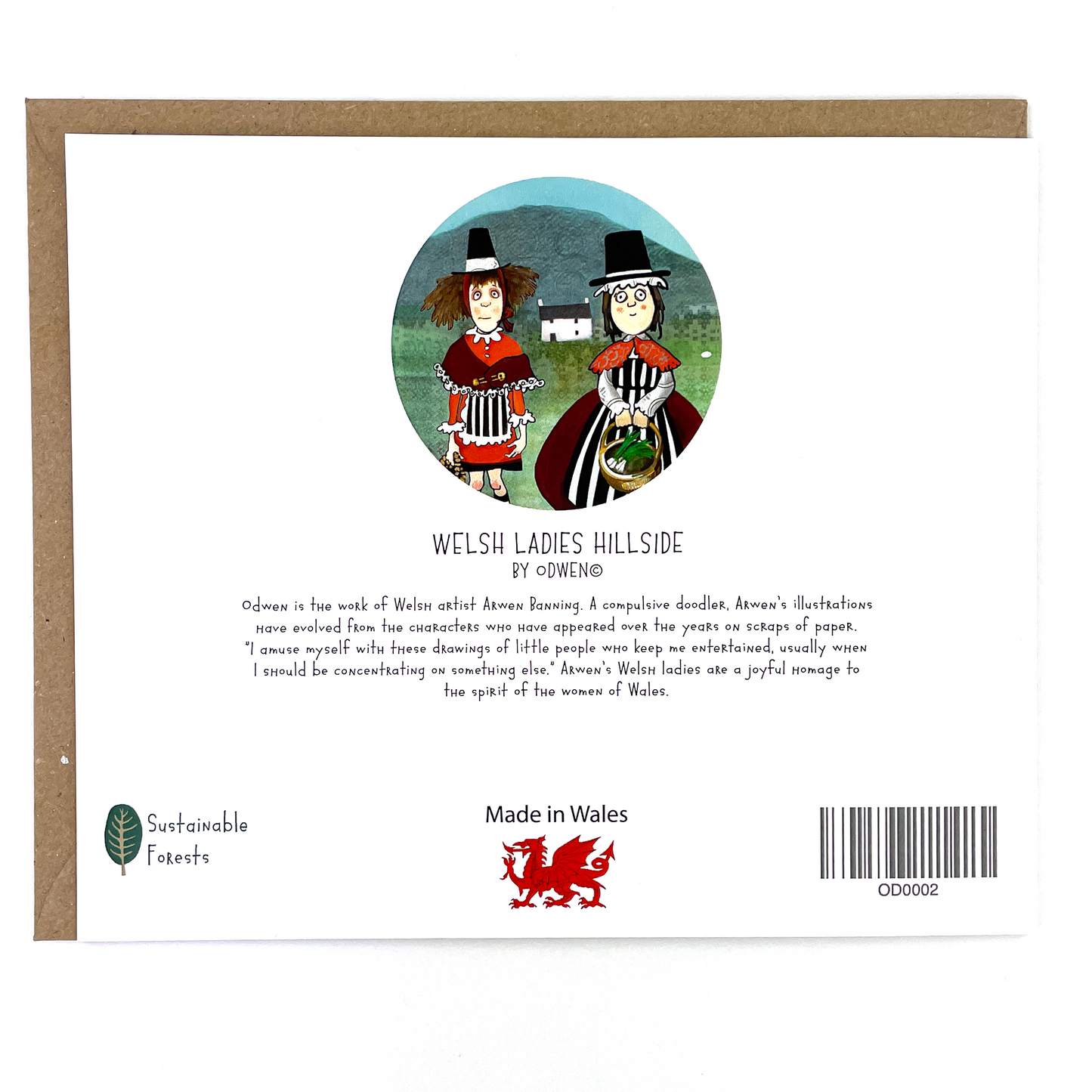 Welsh Ladies Hillside - Penblwydd Hapus / Happy Birthday Greetings Card