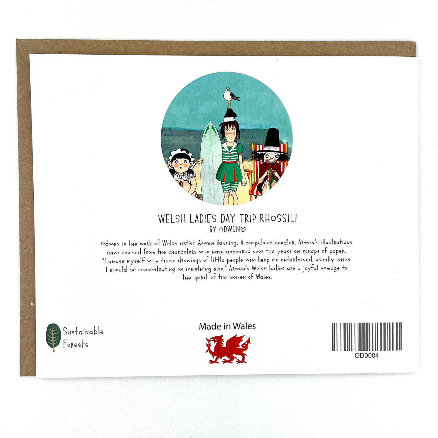 Welsh Ladies Day Trip to Rhosilli - Penblwydd Hapus / Happy Birthday Greetings Card