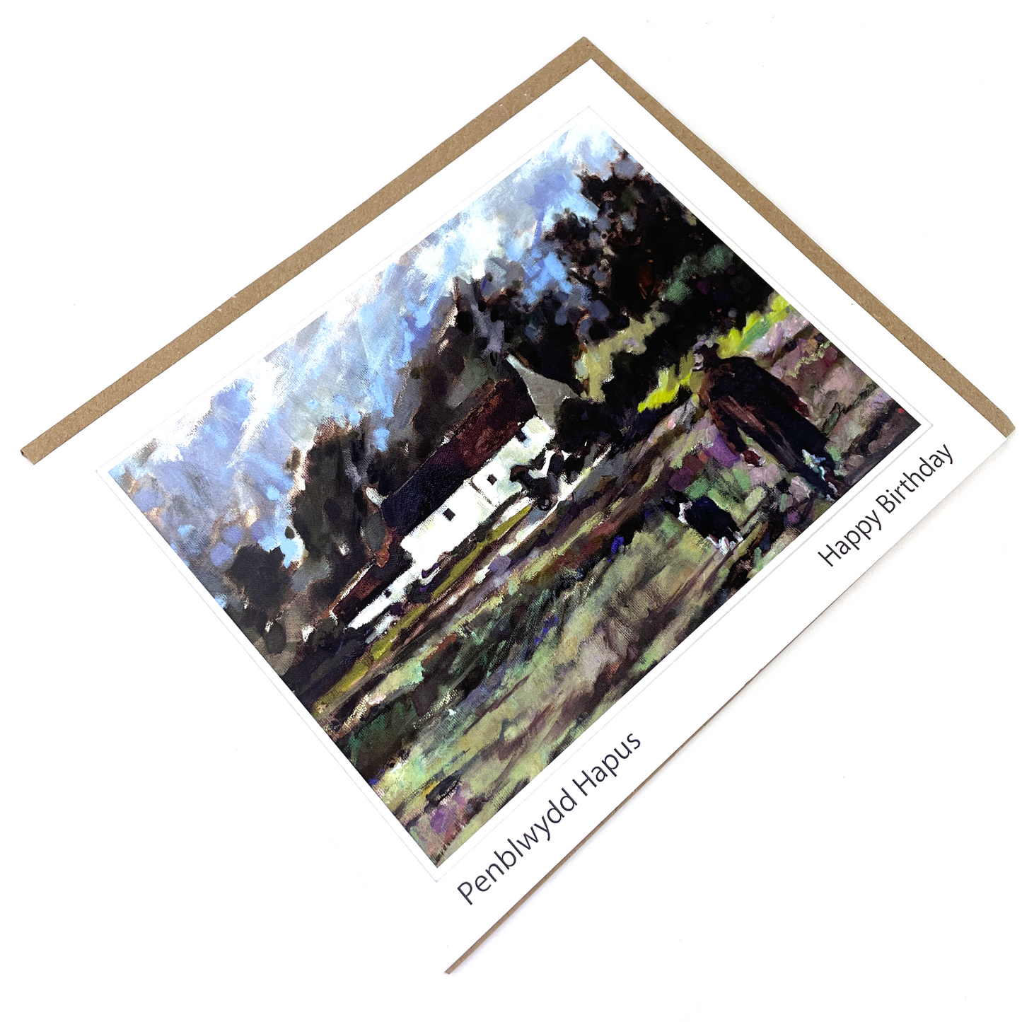 'Home Across the Fields' Happy Birthday Greetings Card