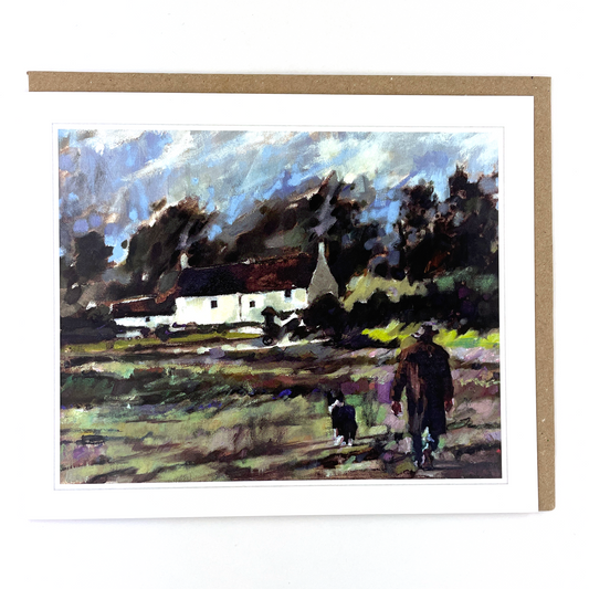 'Home Across the Fields' Greetings Card