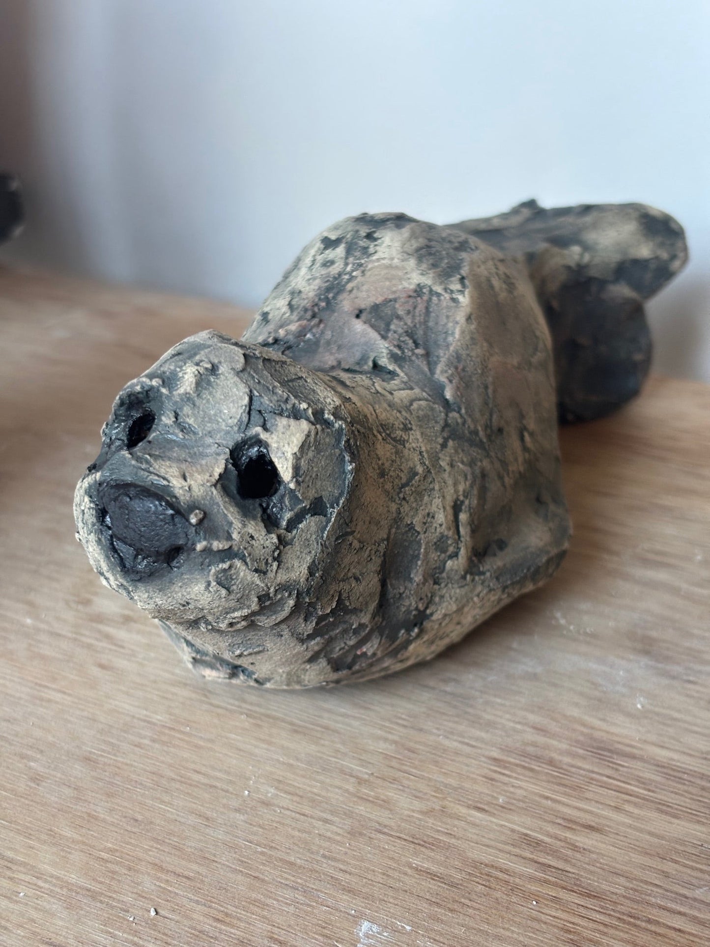 Hand Built Grey Ceramic Seal