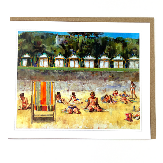 Sunbathers Langland Greetings Card