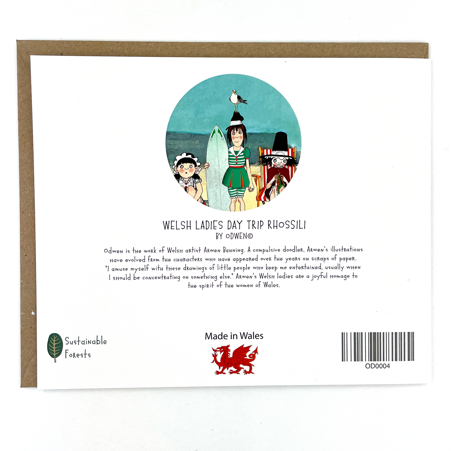 Welsh Ladies Day Trip to Rhosilli  - Penblwydd Hapus / Happy Birthday Greetings Card