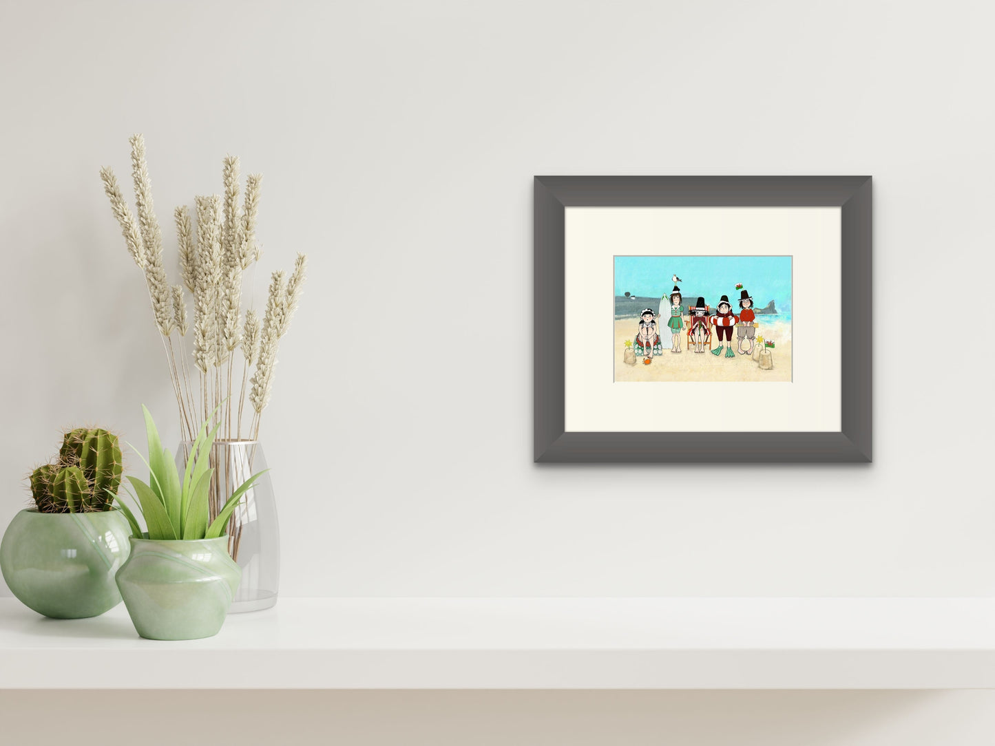 Day Trip Rhossili Welsh Ladies Giclee print